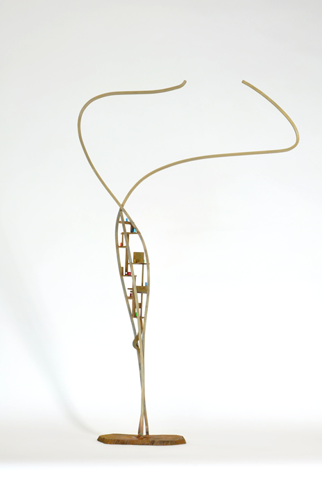 08_(Sold-Sanra Marshall)Arch.dance series#8_2014_Bronze, glass,steel_H85xW52xD11cm_$750.jpg